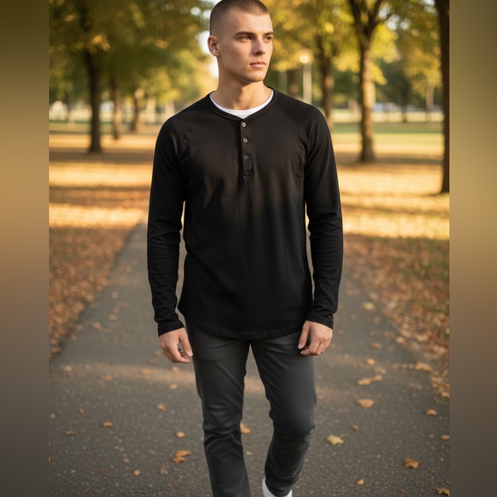 Kenneth Cole New York Black Long Sleeve  shirt NWT size large